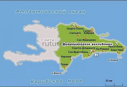 Расположение Доминиканы